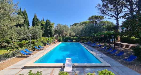 Capri/Anacapri  first floor villa with terrace, private garden and condo pool.
