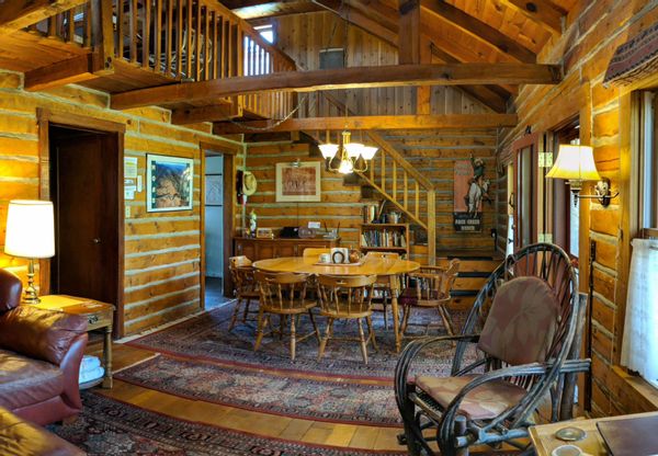 Log Cabin near Moab, Utah, USA