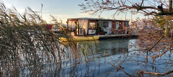 House boat on the river Rhône, in Provence
