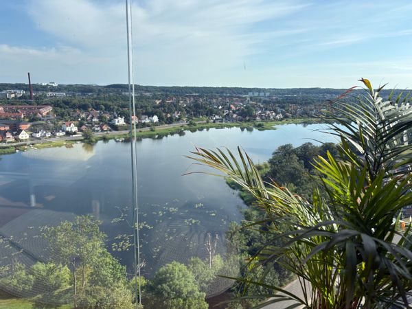 Apartment in the heart of Silkeborg with view to the lake and the river Gudenaaen.