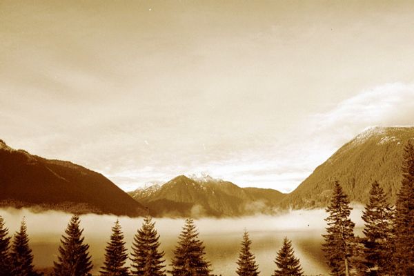 Spectacular View of Lake Cushman and Olympic Mountains