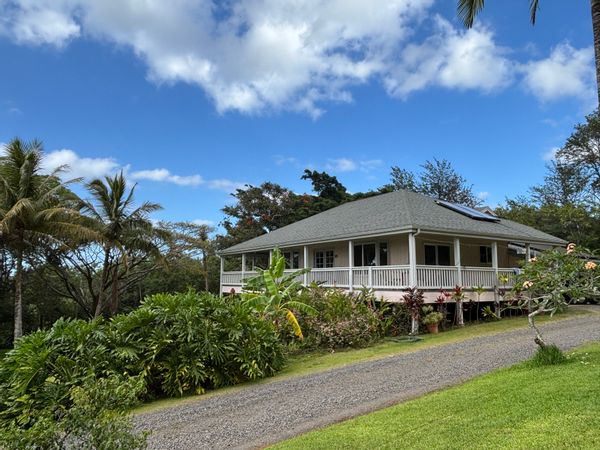 Plantation style house with beautiful ocean views.