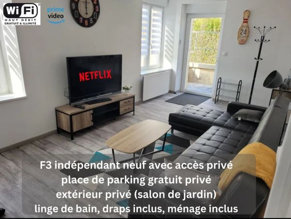 f3 neuf tout confort proche Épinal/lac de Bouzey