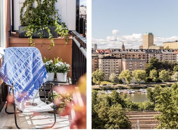 Beautiful top floor two bedroom flat in central Stockholm 