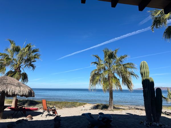House is available  june july and august for guest points right on the beach in baja mexico