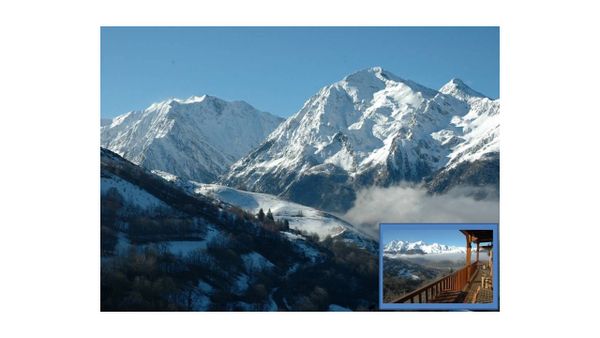 House in the Pyrenees (1,300 m) with an exceptional view of the surrounding high mountains