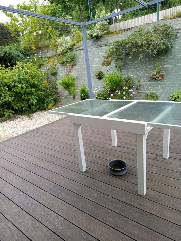 La maison de Patricia est de plein pieds, garage, terrasse