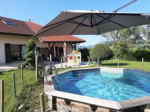 Pas de ménage, piscine, jardin, calme, verdure, Jardins Secrets, ferme pédagogique, lac d'Annecy