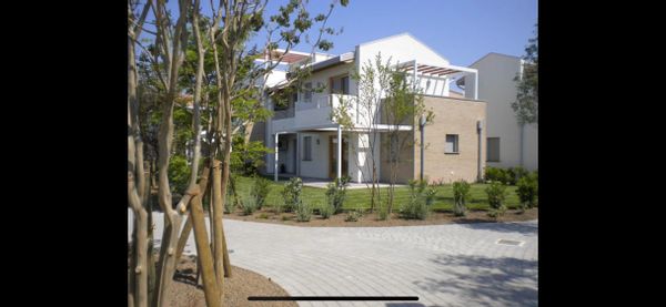 Close to the beach in a beautiful village.