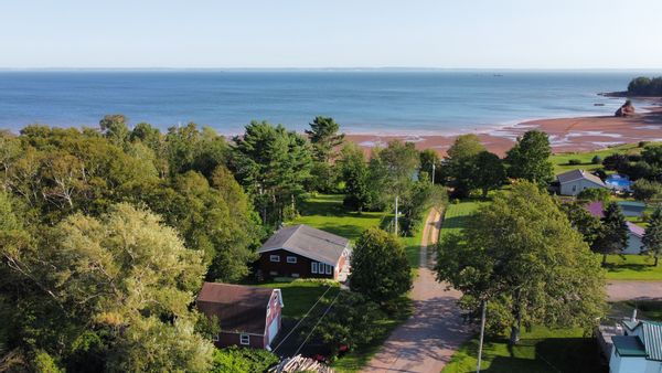 Bay of Fundy Beaches waterfront in Economy, Nova Scotia.