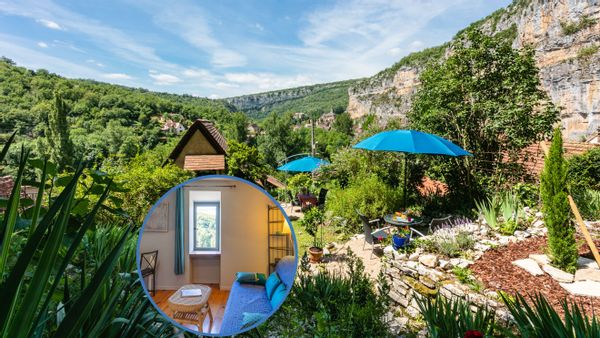 Appart 1 chambre avec terrasse - Jardin dans la falaise