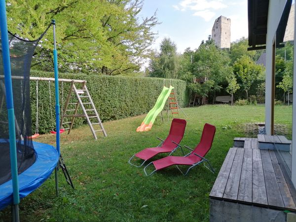 Family house with garden and atrium