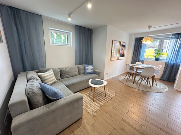 New cozy apartment with parking near the beach.