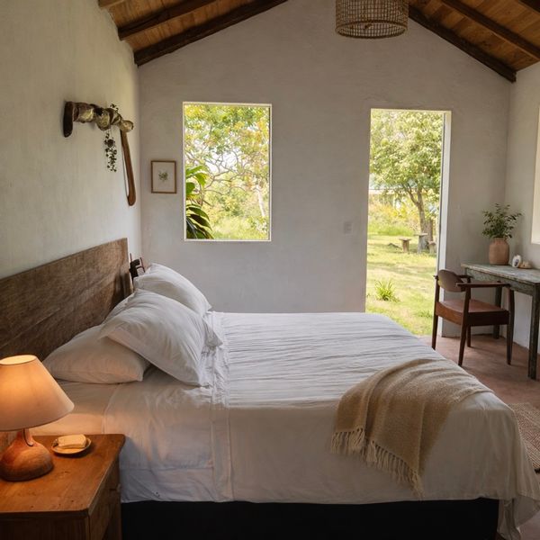 Regenerative farm's house in Bahia, river&ocean side