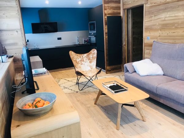 Appartement au pied des pistes avec vue sur la montagne