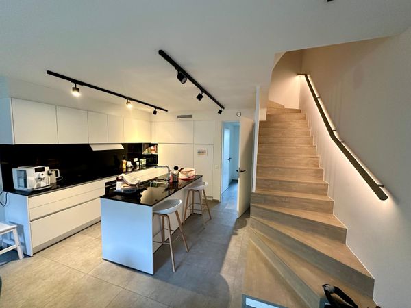 New built house in green area in Ghent
