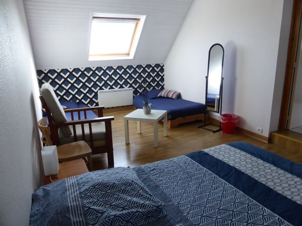 La chambre de Martine pour 4 personnes maximum (2 adultes, 2 enfants)