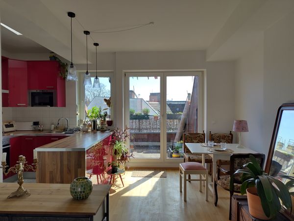 Top-floor oasis over the roofs of Friedrichshain