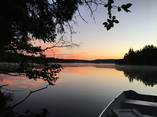 Havre de paix en nature, bordé par un lac
