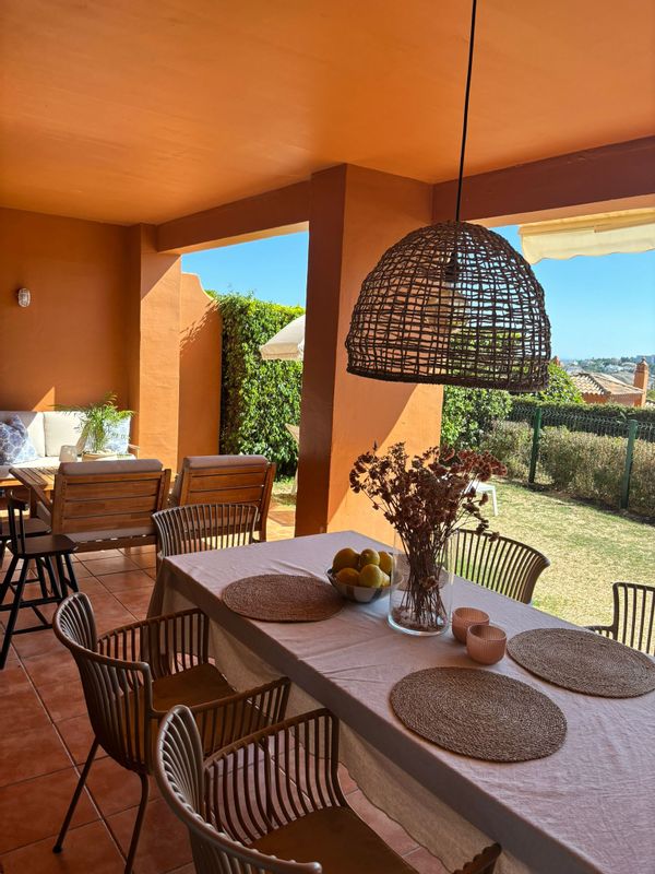 Luxurious nordic styled ground floor apartment with private garden and sea views.