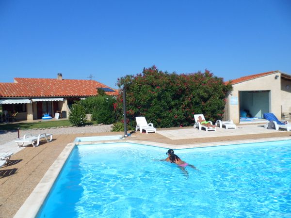 Home with swimming pool and garden