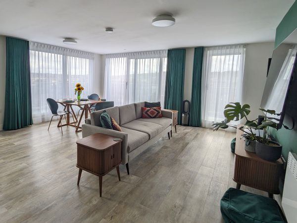 Castle view penthouse room