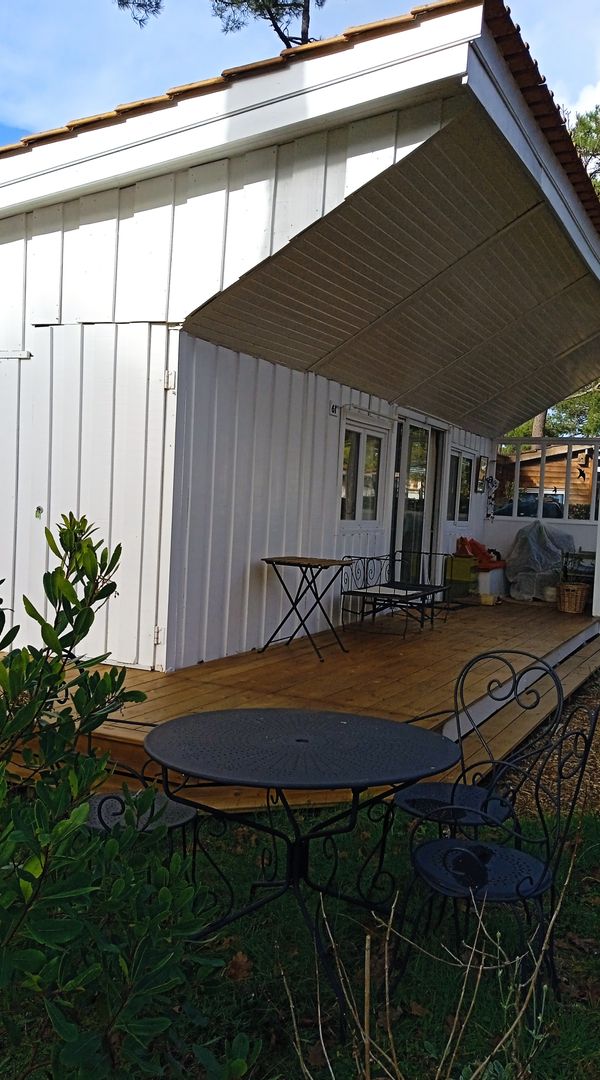 Bungalow en centre naturiste en bordure d'océan