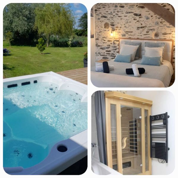 Petite maison avec SPA, Sauna et baignoire à la campagne, proche de la ville