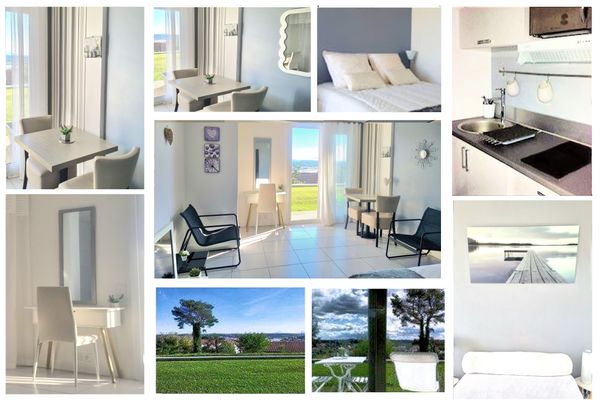 Studio Charme avec terrasse, cave et parking à 1km des plages