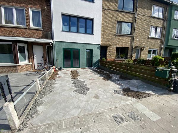 Our house in the middle of our street