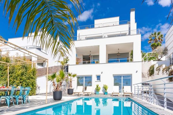 Private hillside villa with Mediterranean Sea views and infinity pool