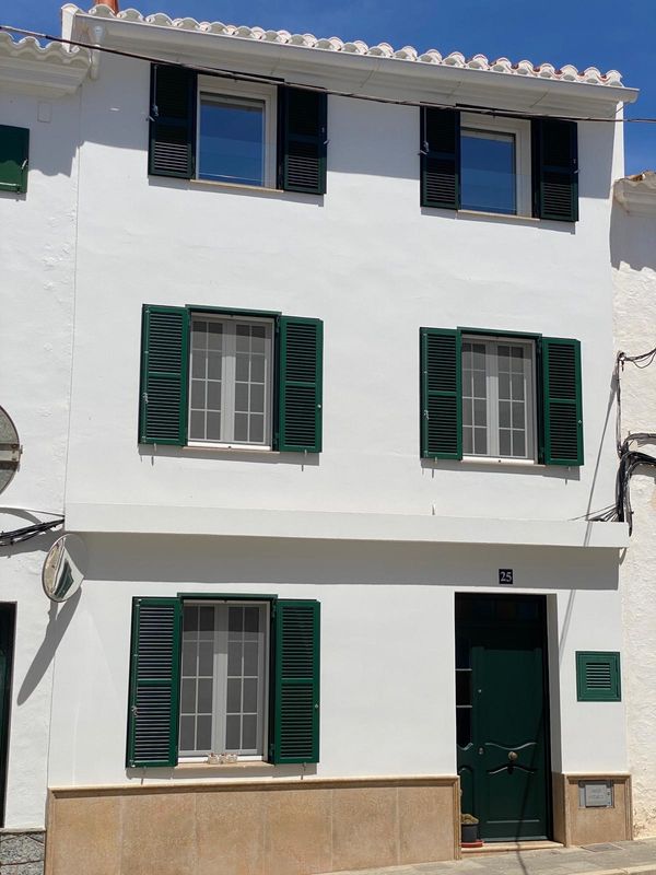 Traditional village house in Es Mercadal, centre of Menorca (Balearic Islands).