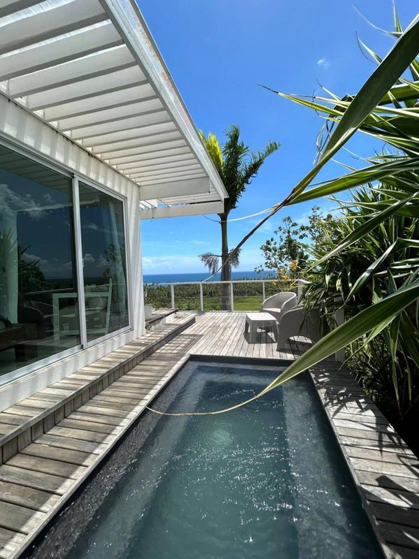 Ocean view apartment in the Caribbean.