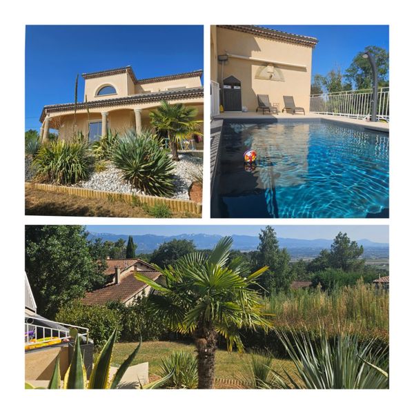 Vue imprenable, départ ballades, piscine, sur les coteaux !