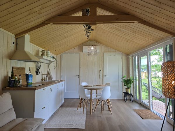 Tiny House at Camping De Reeënwissel is located right next to the Drents-Friese Wold National Park
