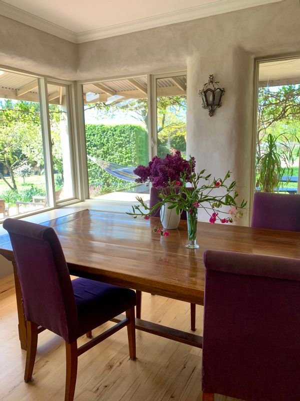 (Avail 4-6 wks, RECIPROCAL swap 2027, Europe) Artisan built, luxury strawbale home, 1hr to Melbourne