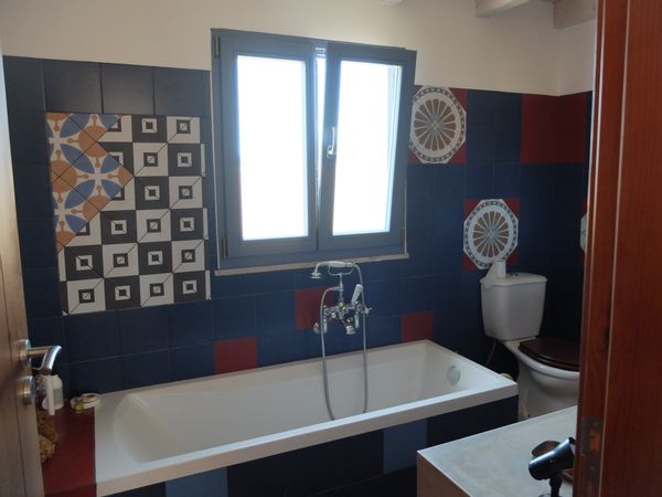 Notre maison se trouve sur la côte Atlantique Nord à 120 km de Lisbonne.Sur un mont . au milieu de 2 hectares de prairies et potager pour ceux qui aiment manger bio.Plages sublimes avec deux lagunes sauvages oü l'on peut parfois apercevo