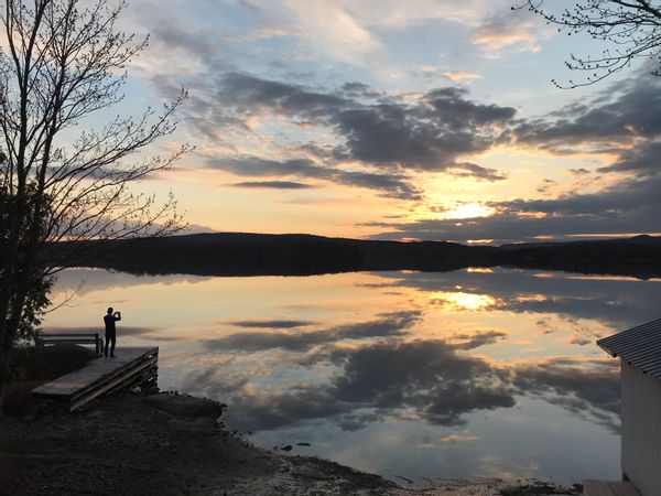 Chalet sur le bord d'un lac