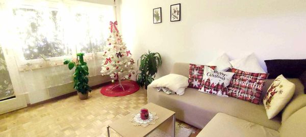 Blanka's private room:  able to stay in one small room (1 person) living room- on couch (2 persons)