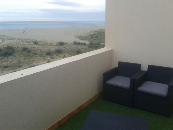 Appartement face à la plage (aucune route à traverser) de Port-Leucate