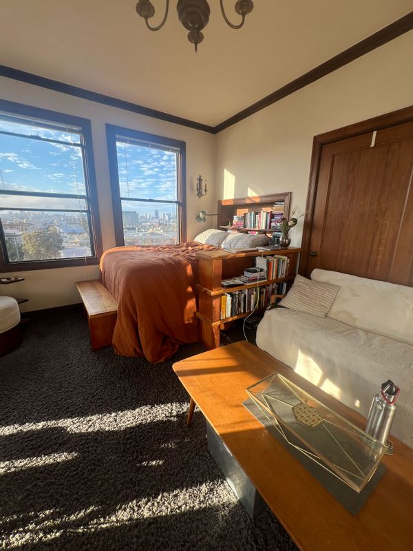 Gorgeous, historic studio in The Mission. Sweeping views of Twin Peaks & Downtown. Easy transit.
