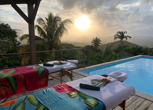 Villa avec piscine au calme, proche des plages du sud de la Martinique et vue mer panoramique sur la mer des Caraïbes