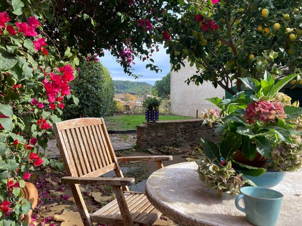 Casa de poble amb jardí