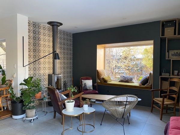 La maison de Sylvie & Christophe : Les terrasses de Bullion.