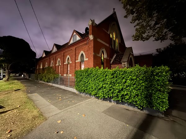A contemporay townhouse, 1/3 of a converted church in Middle Park