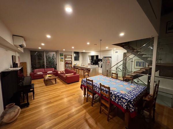 A contemporay townhouse, 1/3 of a converted church in Middle Park