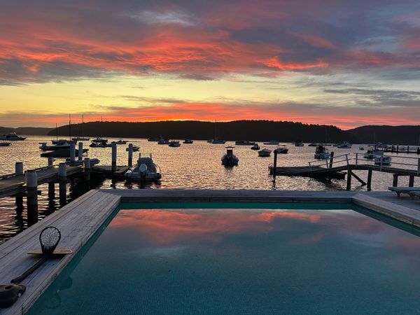 Waterfront with private jetty and boathouse. Swim in the pool or jump straight into Pittwater from the jetty. Ocean beach only minutes away.  Very private. Beautiful views and sunsets over Pittwater Sailing trips and kids water games can be organised with house manager but at extra cost.
