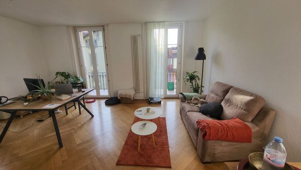 Appartement de 1 chambre + 1 bureau, 1 salle de bains et 2 toilettes, grand séjour, cuisine à part et balcon, au centre de Vevey, à 5 minutes du Lavaux Patrimoine mondial de l'UNESCO.