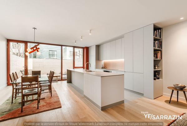 A ground floor apartment in a fully renovated duplex.