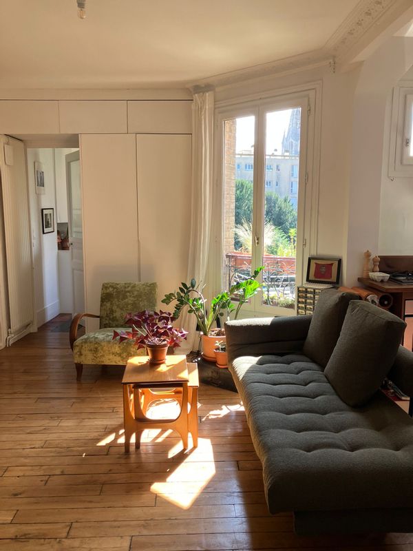 L’îlot vert - Village Jourdain. Charmant appartement parisien tout équipé et joliment décoré.
